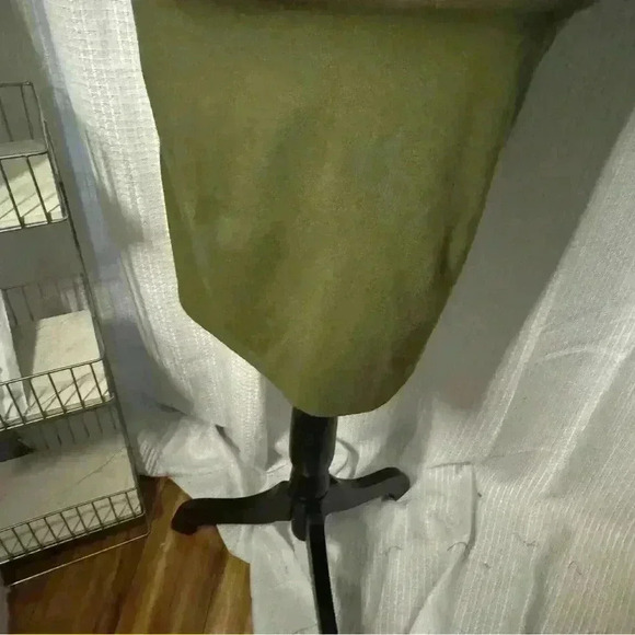 Theory Women’s P Small Knotted Tie Front Olive Green Above Knee T Shirt Dress - Picture 6 of 11